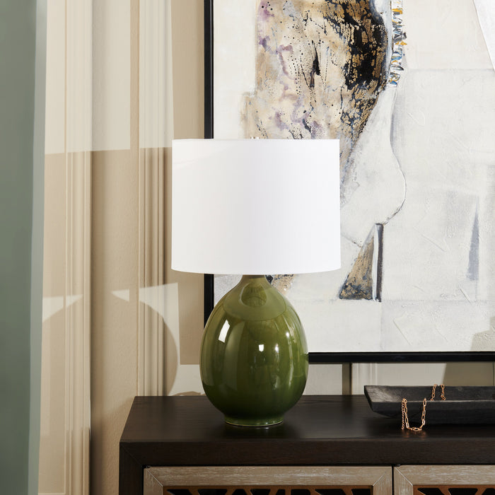 Kort & Co. Joslyn 23\" Green Ceramic Table Lamp
