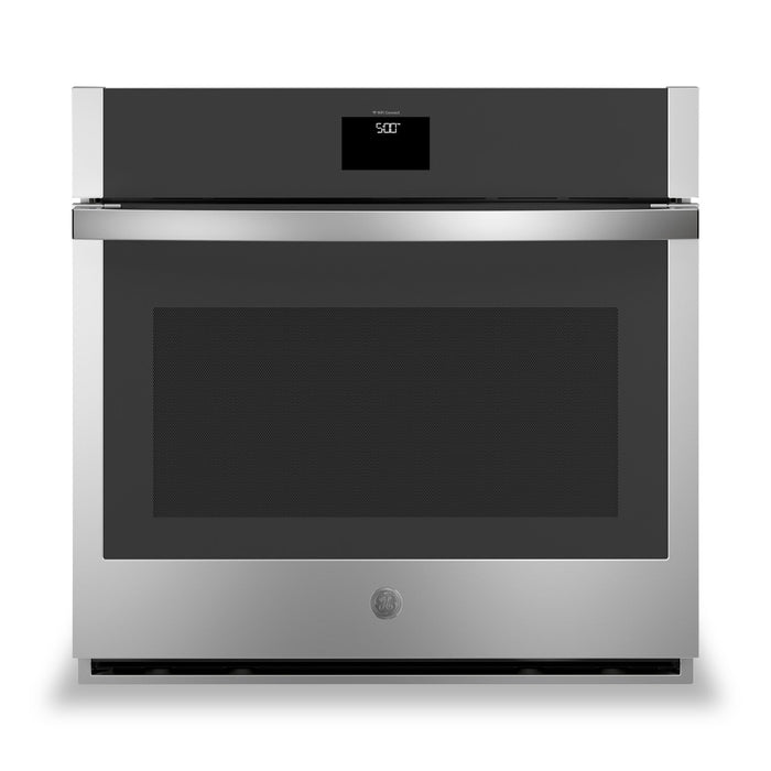 GE 30\" 5 Cu. Ft. Electric Single Wall Oven with No Preheat Air Fry - Stainless Steel - JTS5000SVSS