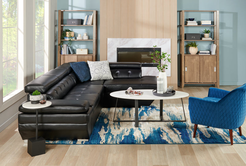 Jude 36\" 3-Shelf Bookcase with Cabinet- Hazelnut