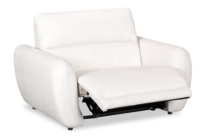 Cindy Crawford Home Kailyn 54\" Fabric Power Reclining Chair with Power Headrest - Beige 