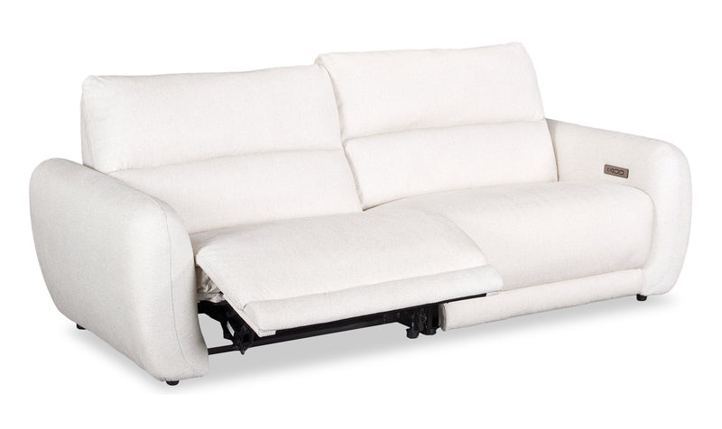 Cindy Crawford Home Kailyn 92\" Fabric Power Reclining Sofa with Power Headrests - Beige 