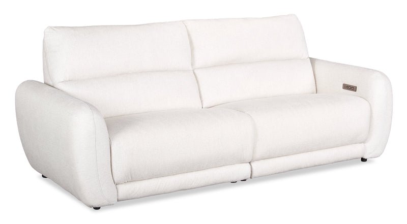 Cindy Crawford Home Kailyn 92\" Fabric Power Reclining Sofa with Power Headrests - Beige 