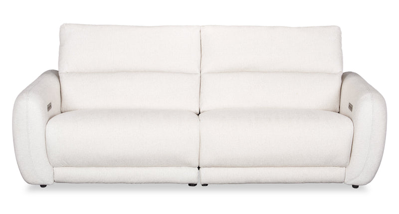 Cindy Crawford Home Kailyn 92\" Fabric Power Reclining Sofa with Power Headrests - Beige 