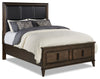 ["Kane Platform Storage Bed with Headboard & Frame, Vegan Leather, Brown - Queen Size"]