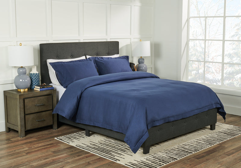 Kort & Co. Indigo 3-Piece Queen Duvet Cover Set - Navy