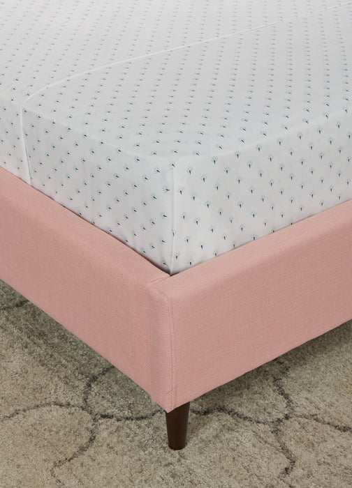 Kort & Co. Flower 4-Piece King Sheet Set - Blue and White