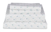 Kort & Co. Flower 4-Piece Queen Sheet Set - Blue and White