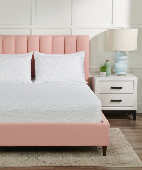 Kort & Co. Mark 4-Piece Queen Sheet Set - Blue and White