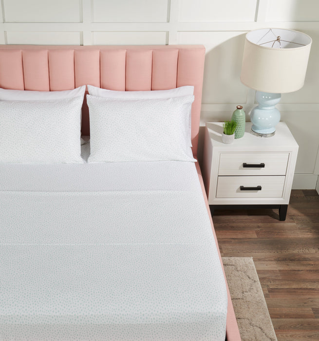 Kort & Co. Mark 4-Piece King Sheet Set - Blue and White