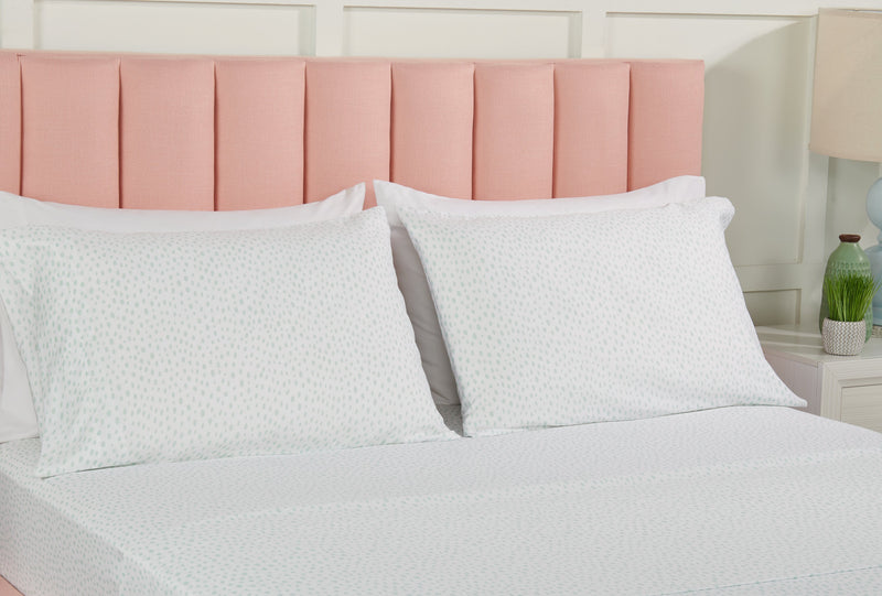 Kort & Co. Mark 4-Piece Queen Sheet Set - Blue and White