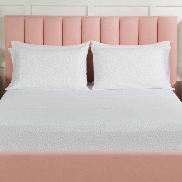 Kort & Co. Mark 4-Piece Queen Sheet Set - Blue and White