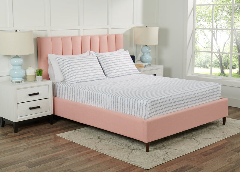 Kort & Co. Stripe 4-Piece King Sheet Set - Blue and White