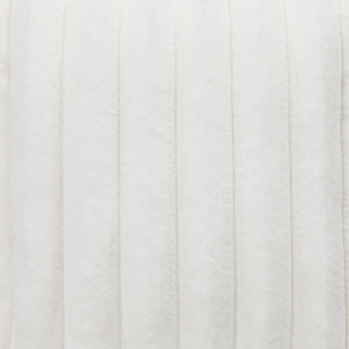 Made in Canada Koda 92\" Chenille and Faux Fur Fabric Sofa with Removable Cushions - Plush Paloma Grey