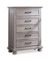 Kylie Bedroom Chest of Drawers, 5-Drawer, 35\"W x 51\"H - Sand