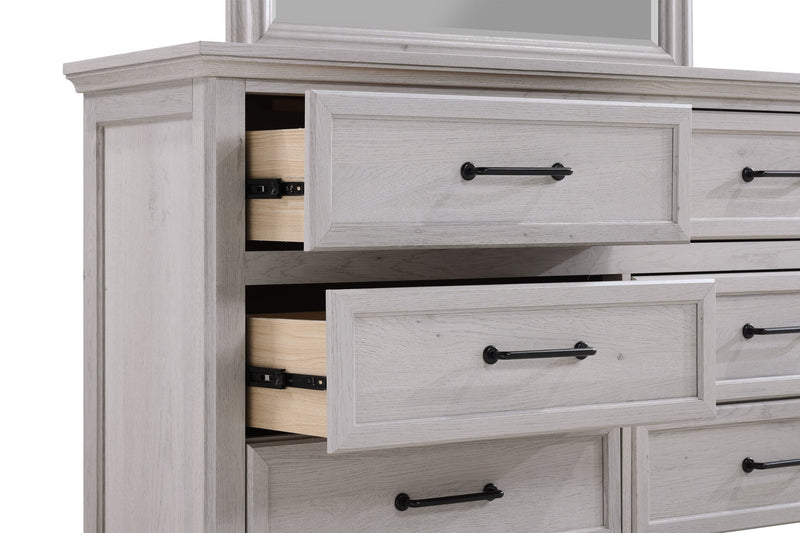 Kylie Bedroom 6-Drawer Dresser, 60\"W x 36\"H - Sand