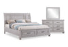 Kylie 5pc Bedroom Set with Storage Bed, Dresser & Mirror, Sand - King Size