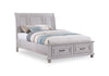 ["Kylie Platform Storage Bed with Headboard & Frame, Sand - Queen Size"]