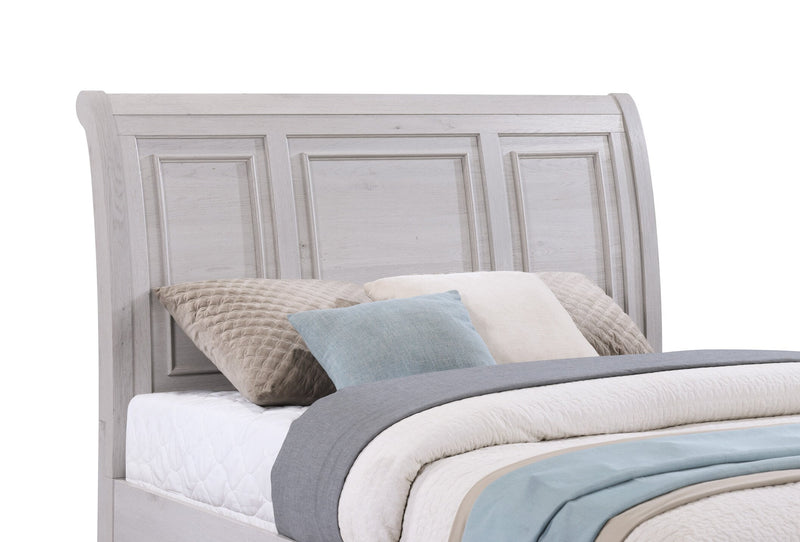 Kylie Platform Storage Bed with Headboard & Frame, Sand - Queen Size