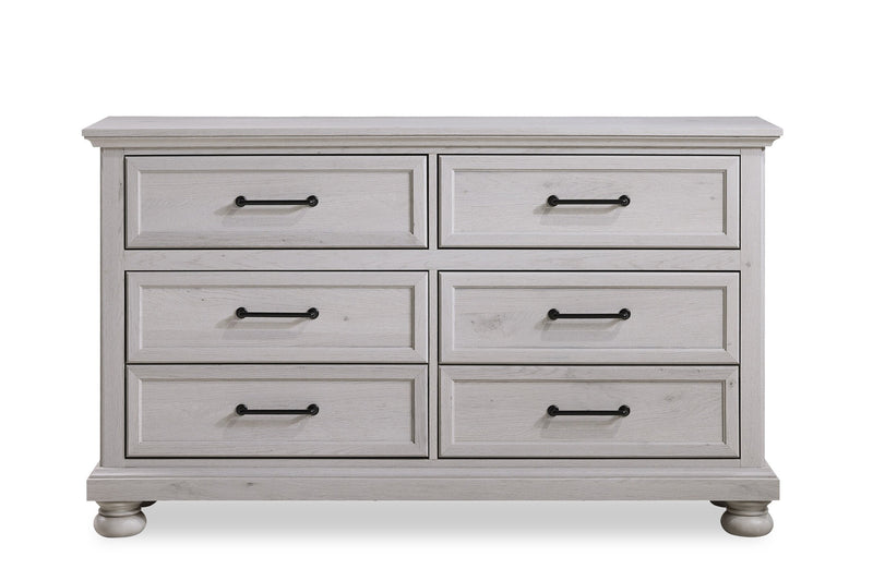 Kylie 6pc Bedroom Set with Storage Bed, Dresser, Mirror & Nightstand, Sand - King Size