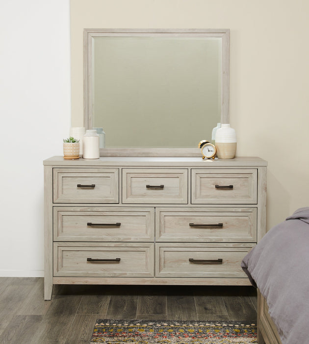 Lara Bedroom 7-Drawer Dresser, 60.6\"W x 38\"H - Antique Grey