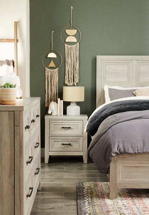 Lara Bedside 2-Drawer Nightstand, 23.6\"W x 25.6\"H - Antique Grey