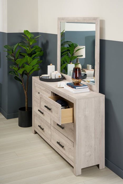 Lark Bedroom Dresser Mirror - Rustic White