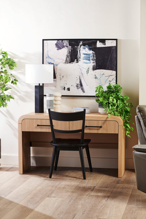 Scott Living Lenore 59” Modern Sofa Table with Storage - Natural