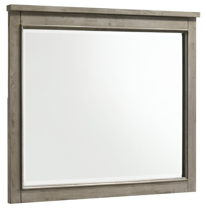 Levi Bedroom Dresser Mirror, Wood - Drift Grey