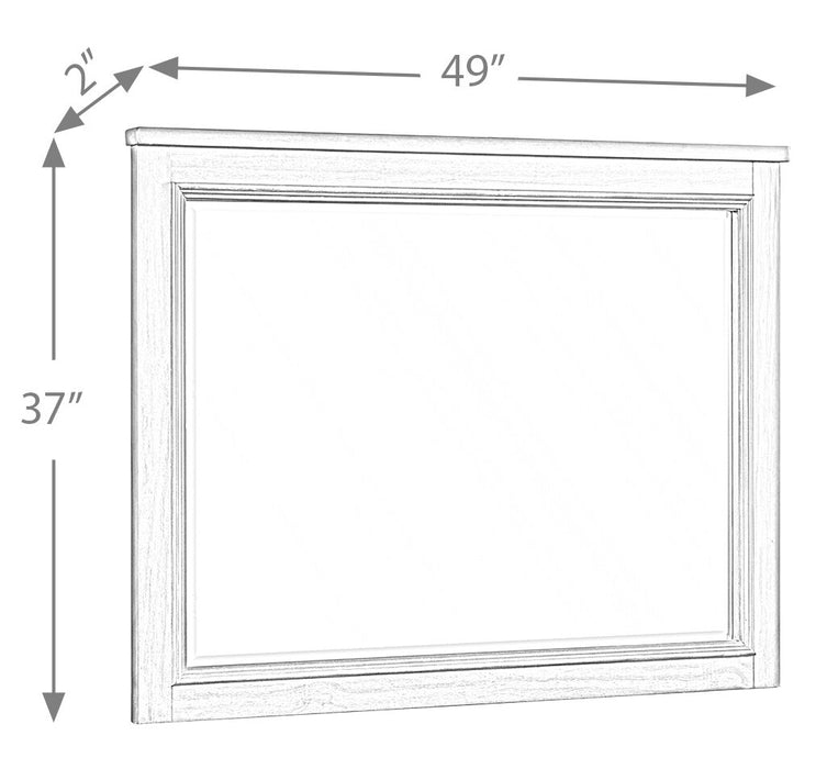 Levi Bedroom Dresser Mirror, Wood - Drift Grey