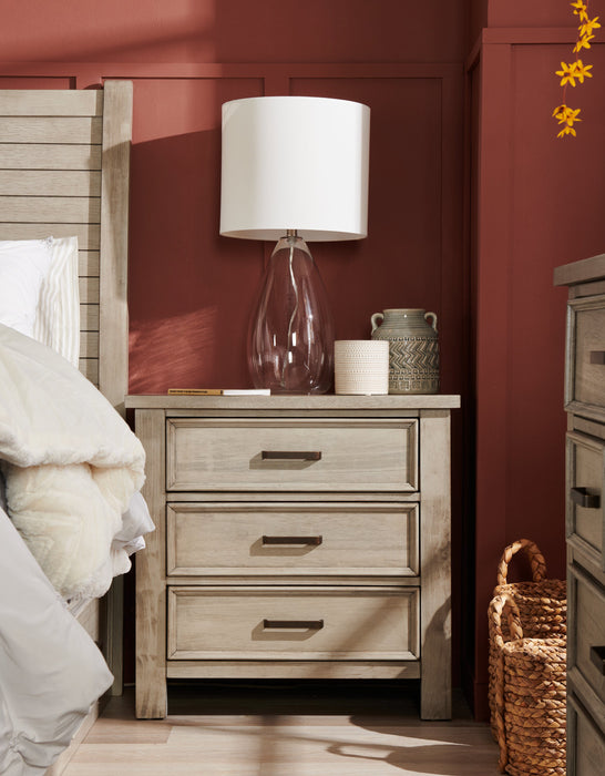 Levi Bedside 3-Drawer Dresser, 30\"W x 30\"H, Wood - Drift Grey