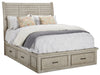 ["Levi Platform Storage Bed with Headboard & Frame, Wooden, Drift Grey - Queen Size"]