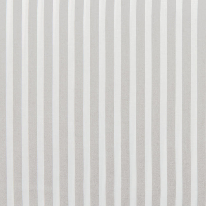 Striped 3-Piece Twin Cotton Sheet Set - Light Grey