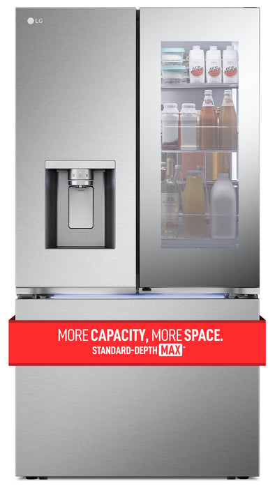 LG 36\" 31 Cu. Ft. French-Door Standard-Depth MAX™ Refrigerator - Smudge Proof Stainless Steel - LRYKS3106S
