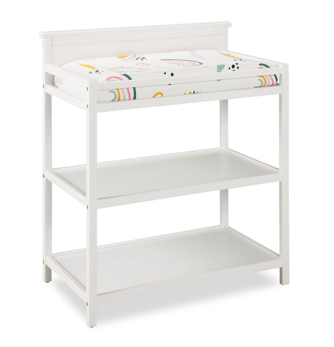 Luna 3-Piece Crib Bedding Set - White and Pink