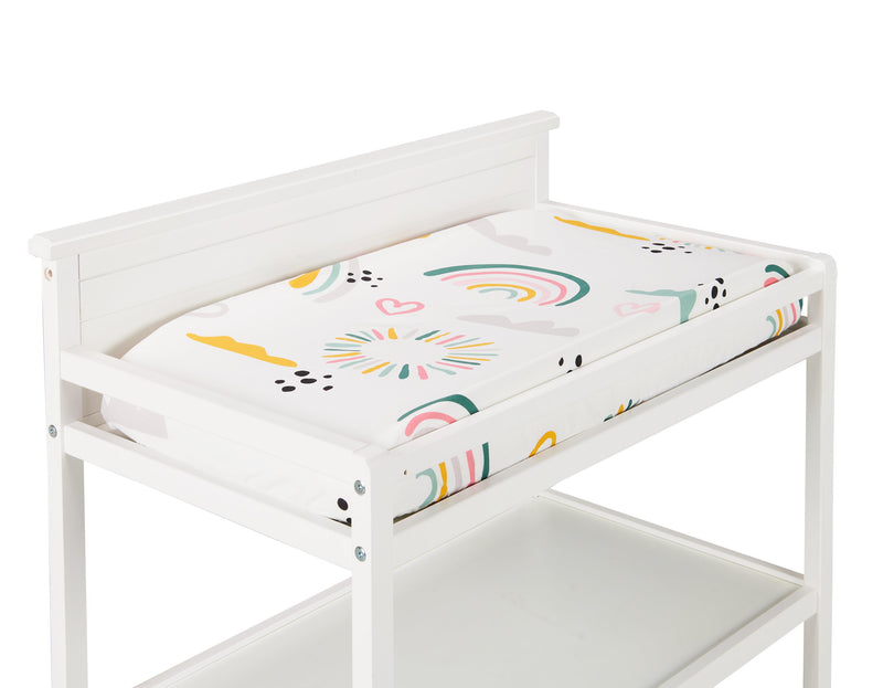 Luna 3-Piece Crib Bedding Set - White and Pink