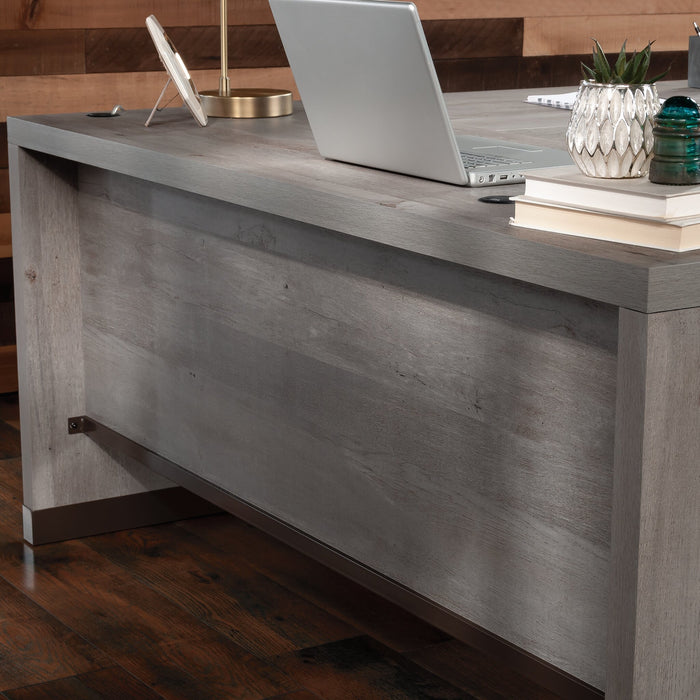 Manhattan Gate 65.98\" Commercial Grade L-Shaped Office Desk with 2-Drawers - Mystic Oak