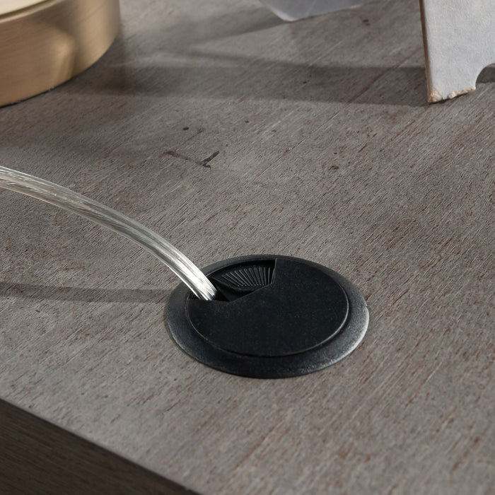 Manhattan Gate 65.98\" Commercial Grade L-Shaped Office Desk with 2-Drawers - Mystic Oak