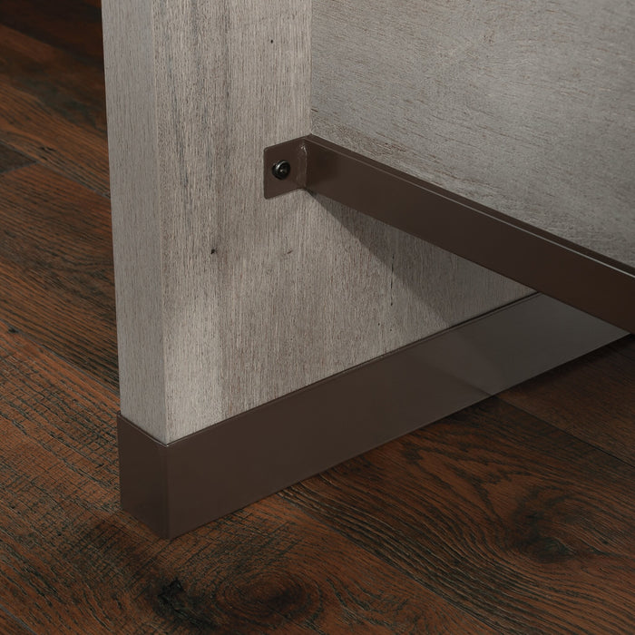 Manhattan Gate 65.98\" Commercial Grade L-Shaped Office Desk with 2-Drawers - Mystic Oak