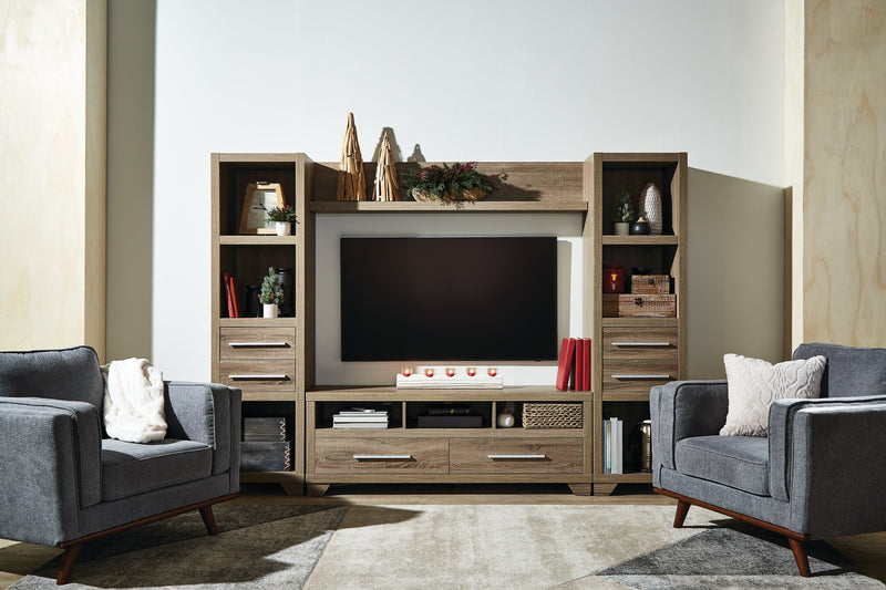 Kort & Co. Kassia 40.9\" Linen-Look Fabric Chair with Wood Base and Legs - Grey