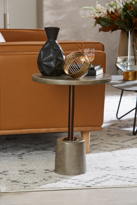 Rosalee 18\" Accent Table - Grey Cement Top & Base