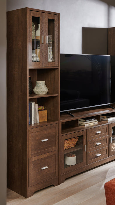 Melody 100\" 3-Piece Entertainment Centre with Storage and Cable Management for TVs up to 65\"- Brown