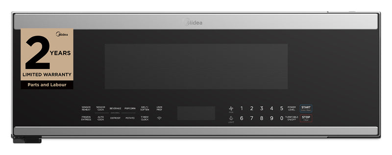 Midea 1.2 Cu. Ft. Slim Over-the-Range Microwave with 400 CFM - Stainless Steel - MMO12S14ASTC