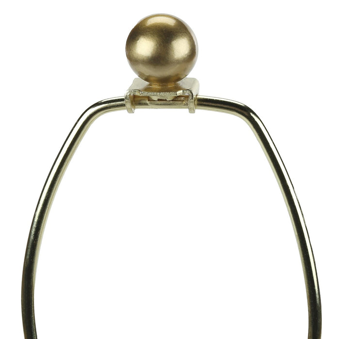 24\" Blue Ceramic Curved Table Lamp