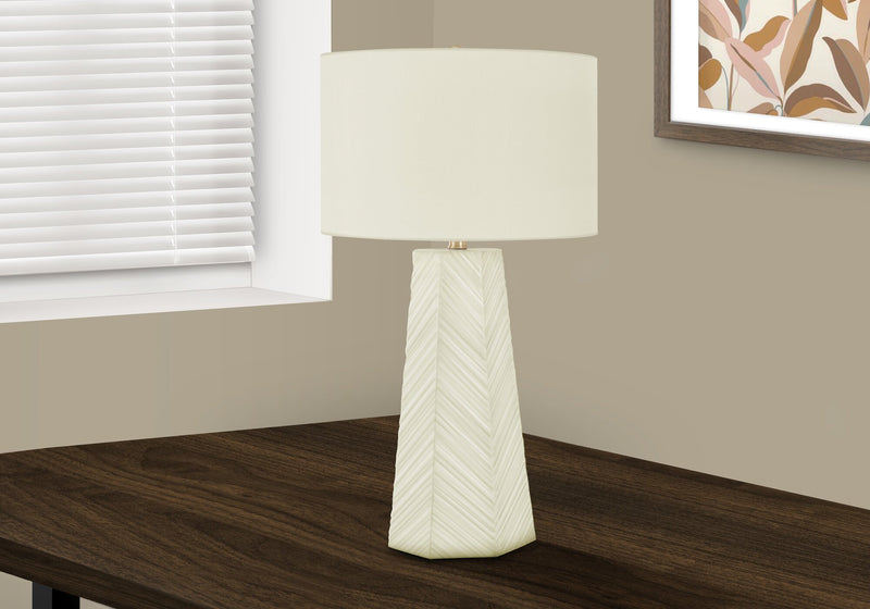 29\" White Ceramic Table Lamp