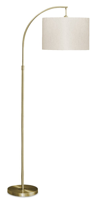65\" Brass Metal Arc Floor Lamp