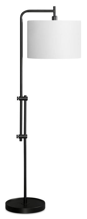 63\" Black Metal Floor Lamp