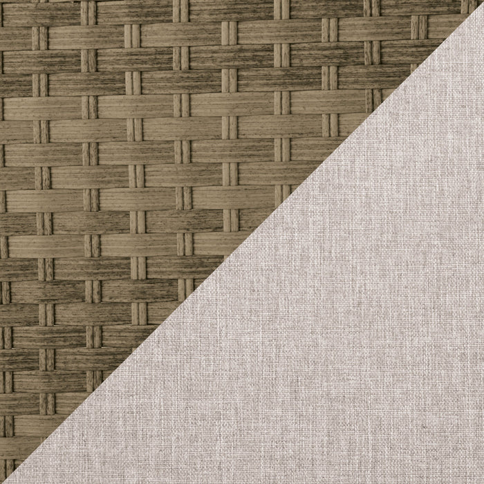 Montego 6-Piece Canopy Outdoor Patio Conversation Set with Canopy Sofa, 2 Armless Chairs, Ottoman, Glass Top Coffee & End Table - Hand-Woven Resin Wicker, UV & Weather Resistant - Natural/Beige