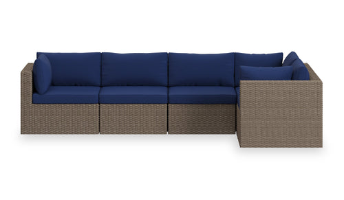 Naples 5-Piece Patio Set - Blue 