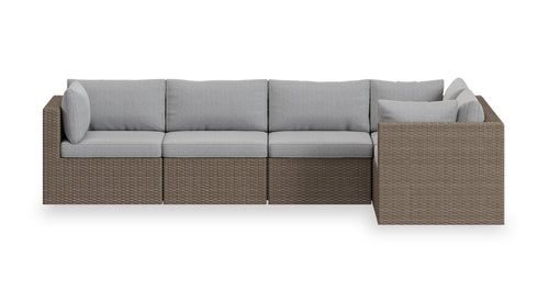 Naples 5-Piece Patio Set - Grey 