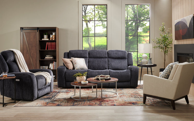 Nashik 24\" Round Accent Table - Grey Brown